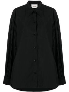 Nanushka chemise Nele à manches plissées - Noir