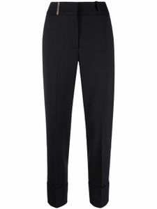 Peserico pantalon de tailleur court - Noir