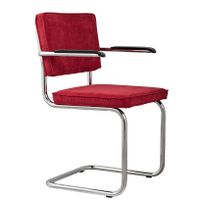 Ridge Rib eetkamerstoel Zuiver armleuning - rood