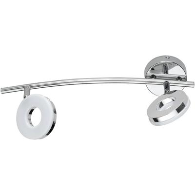 LED Plafondspot - Trion Renny - 8W - Warm Wit 3000K - 2-lichts - Rechthoek - Glans Chroom - Aluminium LED Plafondspot - Trion Renny - 8W - Warm Wit 3000K - 2-lichts - Rechthoek - Glans Chroom - Aluminium