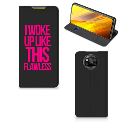 Xiaomi Poco X3 Pro | Poco X3 Hoesje met tekst Woke Up - Origineel Cadeau Zelf Maken Xiaomi Poco X3 Pro | Poco X3 Hoesje met tekst Woke Up - Origineel Cadeau Zelf Maken