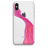 Paarse stroom: iPhone XS Max Transparant Hoesje