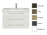 Sanicare Q9 badkamermeubel 3 laden 100 cm schots-eiken