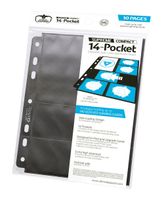 Ultimate Guard 14-Pocket Compact Pages Standard Size & Mini American Black (10) - thumbnail