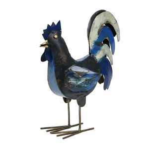 Trotse Metalen Haan Antiek Grijs-Blauw (18,5 x 16,5 cm)