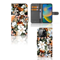 Hoesje voor iPhone 14 Pro Dark Flowers - thumbnail