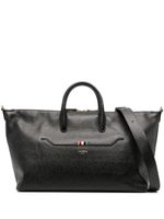 Thom Browne sac fourre-tout en cuir à bandes RWB - Noir