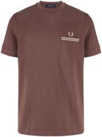 Fred Perry T-shirt met geborduurd logo - Bruin