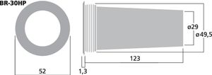 Monacor BR-30HP onderdeel voor luidsprekerbehuizingen Basreflexbuis Zwart