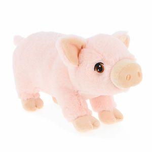 Keel Toys pluche varken/biggetje knuffeldier - roze - lopend - 28 cm