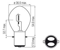 Bosma Lamp 12V-45/40W BA20D