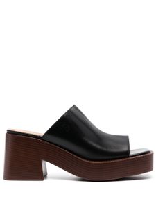 Tod's mules à plateforme 80 mm - Noir