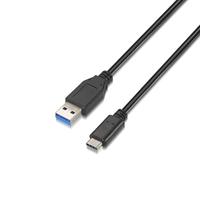 AISENS A107-0060 USB 3.1 kabel (10 Gbit/s, 3 A, 1 m, voor mobiele telefoon en tablet), zwart
