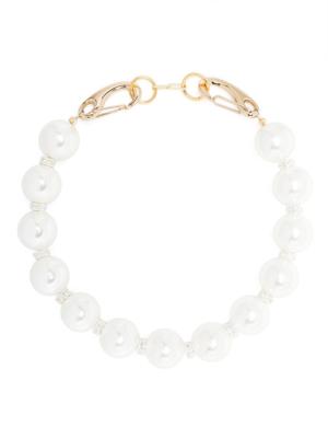 Atu Body Couture x Shir Fine Jewelry collier à perles strassées - Blanc