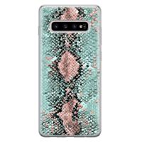 Samsung Galaxy S10 Plus siliconen hoesje - Snake pastel