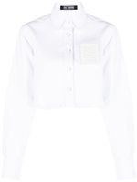 Raf Simons t-shirt crop à patch logo - Blanc - thumbnail