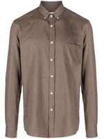 Sunspel chemise en flanelle - Marron - thumbnail