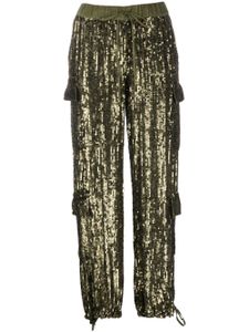 P.A.R.O.S.H. pantalon à ornements de sequins - Vert