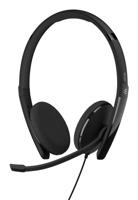 EPOS 1000901 On Ear headset Telefoon Kabel Stereo Zwart Noise Cancelling Volumeregeling, Microfoon uitschakelbaar (mute)