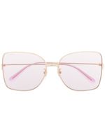 Gucci Eyewear lunettes de soleil à monture oversize - Or - thumbnail