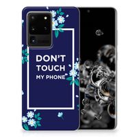 Samsung Galaxy S20 Ultra Silicone-hoesje Flowers Blue DTMP - thumbnail