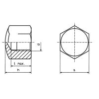 TOOLCRAFT M4 D917-STAEL: A2K 194783 Zeskantmoer, M4, verzinkt, 10 stuks