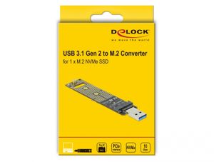 Delock 64069 converter voor M.2 NVMe PCIe SSD met USB 3.1 Gen 2