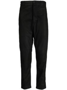 Ann Demeulemeester pantalon en cuir à coupe courte - Noir