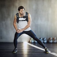 Gewichtsvest Trainingsvest Fitnessvest met Reflecterende Strips en Verstelbanden Zwart