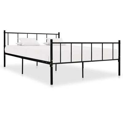 vidaXL Bedframe metaal zwart 180x200 cm
