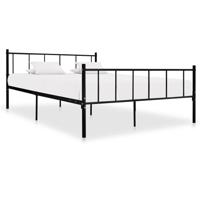 vidaXL Bedframe metaal zwart 180x200 cm