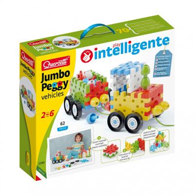 Quercetti bouwpakket voertuig Jumbo Peggy junior 62 delig Quercetti bouwpakket voertuig Jumbo Peggy junior 62 delig