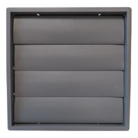 Kunststof Overdrukrooster, Aansluiting 150mm - Grijs