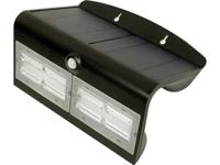 Megatron Wave L MT70004 Solar wandlamp met bewegingsmelder 6.8 W Neutraal wit Zwart