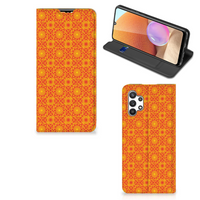 Samsung Galaxy A32 4G | A32 5G Enterprise Editie Hoesje met Magneet Batik Oranje - thumbnail