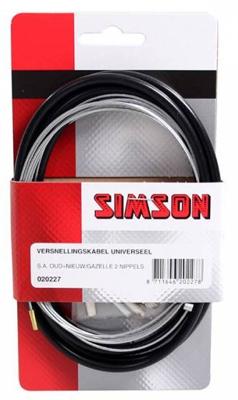 Simson versnellingskabel set SA/Gazelle 1700/2150 mm zw/zi Simson versnellingskabel set SA/Gazelle 1700/2150 mm zw/zi