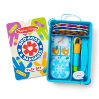 Melissa & Doug Herbruikbare EHBO-set, kleine wonden en pleisters, voor kinderen vanaf 3 jaar, FSC-gecertificeerd