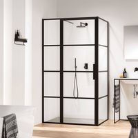 Sealskin SOHO Douchecabine 100x90 cm Draai met vast paneel Links Zwart