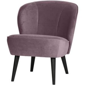 WOOOD Sara Fauteuil - Velvet - Warm Lila - 59x71x70