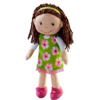 Haba knuffelpop Coco groen/roze 30 cm