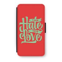 Turn hate into love: iPhone XS Flip Hoesje