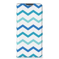 OPPO A54s | A16 | A16s Hoesje met Magneet Zigzag Blauw