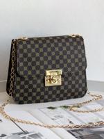 Dames Elegant Geometrisch Afdrukken Metaal Keten Schouder Tas Crossbody Tas