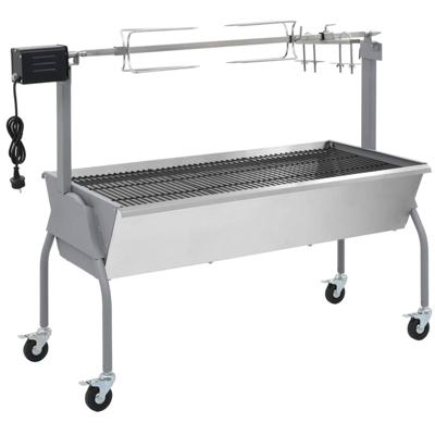 VidaXL 250028 buitenbarbecue & grill Barbecue Verrijdbaar Houtskool (brandstof) Zilver