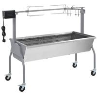 VidaXL 250028 buitenbarbecue & grill Barbecue Verrijdbaar Houtskool (brandstof) Zilver