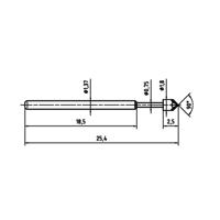 PTR Hartmann 1015-K-0.7N-AU-1.8 Precisietestpen met veercontact