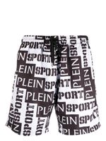 Plein Sport short de bain à logo imprimé - Blanc