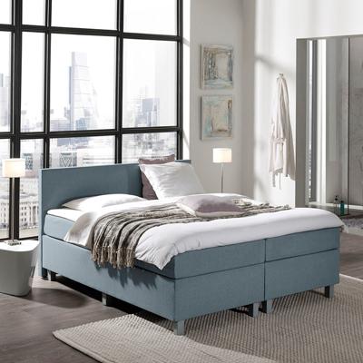Dekbed Discounter Boxspringset Zion | met Extra Hoge Onderbox | 210 cm lang 180 x 210, Kleur: Blauw, Topper: HR Koudschuim, Montage: Exclusief montage Dekbed Discounter Boxspringset Zion | met Extra Hoge Onderbox | 210 cm lang 180 x 210, Kleur: Blauw, Topper: HR Koudschuim, Montage: Exclusief montage