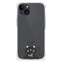 iPhone 15 Plus Stevig Bumper Hoesje Cat Good Day