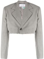 Natasha Zinko blazer crop à revers pointus - Gris